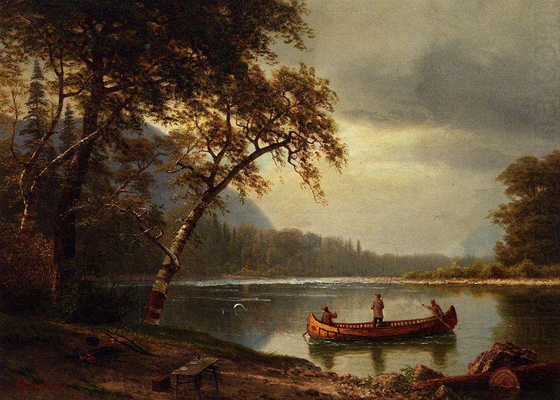 Salmon Fishing on the Cascapediac River, Albert Bierstadt